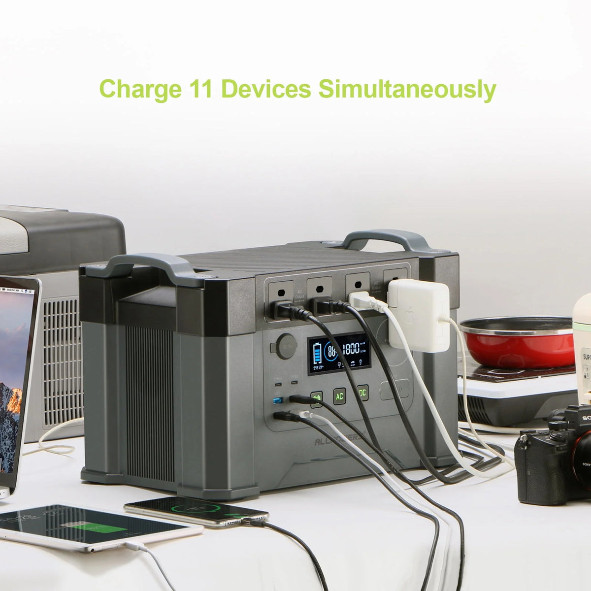 2000W 1500Wh Portable Power Station with 4 AC Outlets B7398