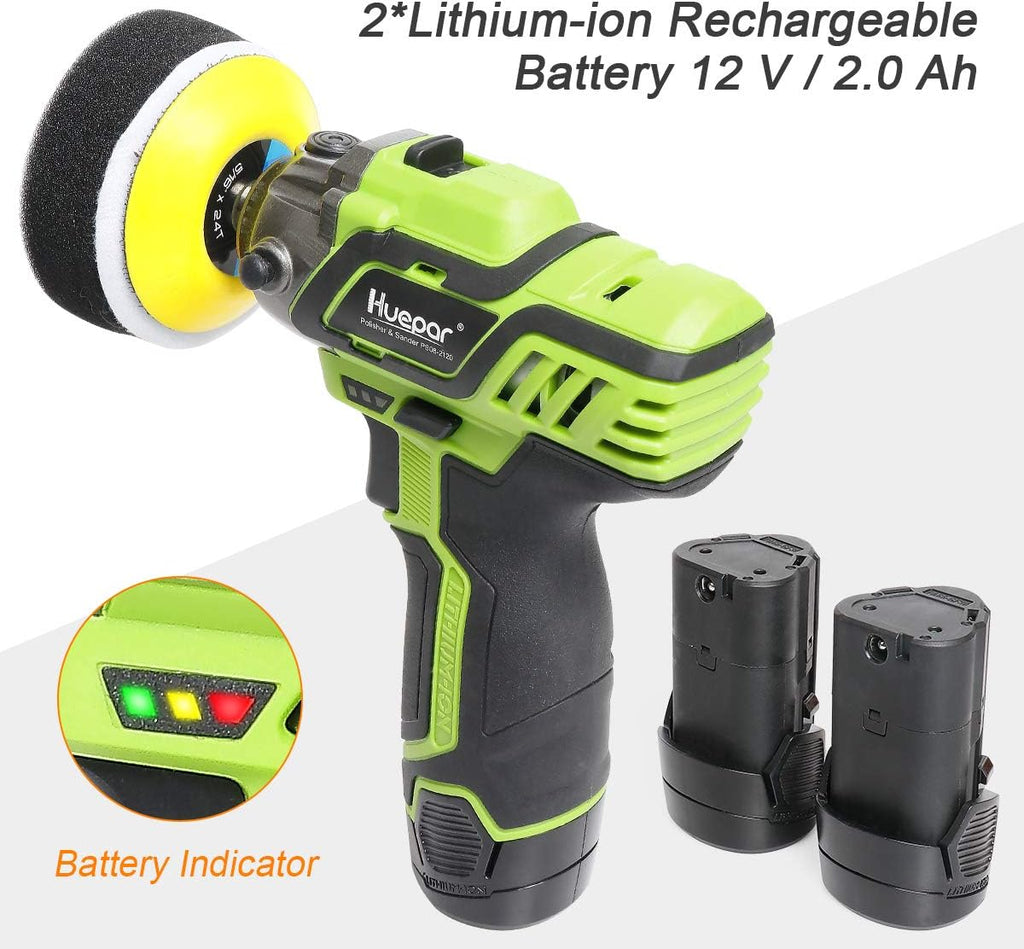 3-inch Cordless Variable Speed Polisher/Sander with 2 Li-ion Batteries F2745