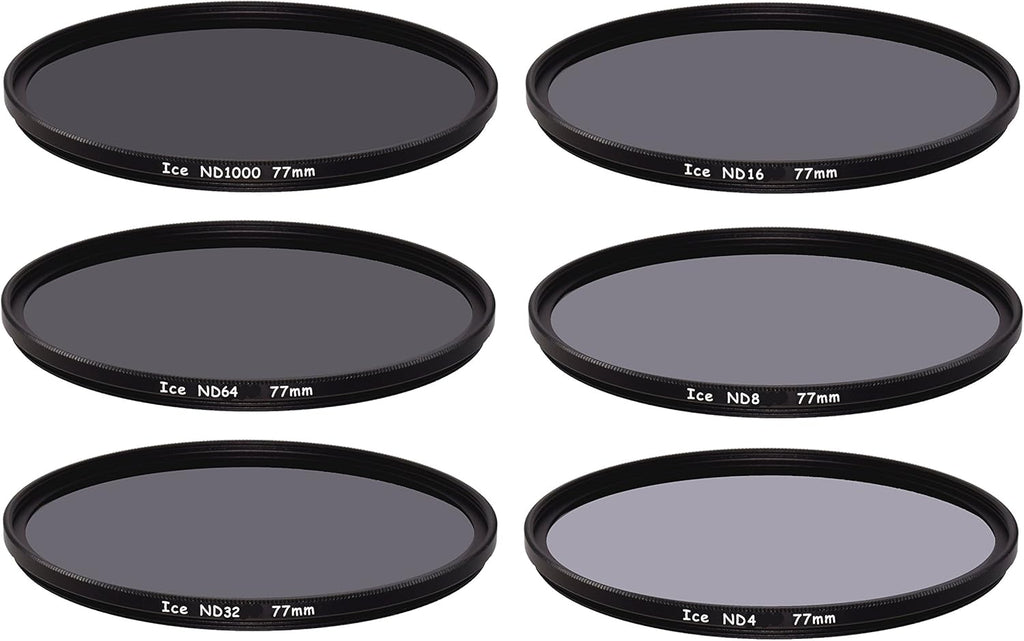 77mm 6 ND Filter Set Slim Neutral Density Optical Glass Q44642
