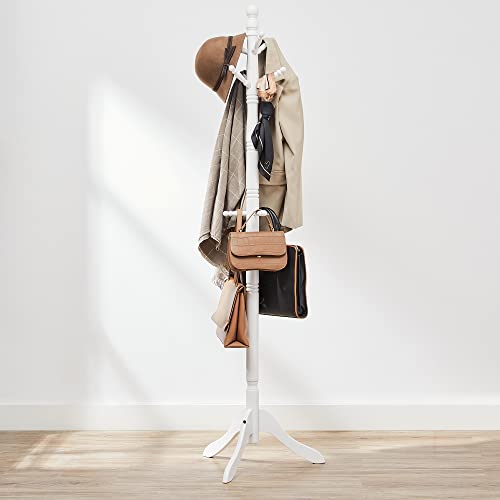 Solid Wood Coat Rack with 10 Hooks R40324