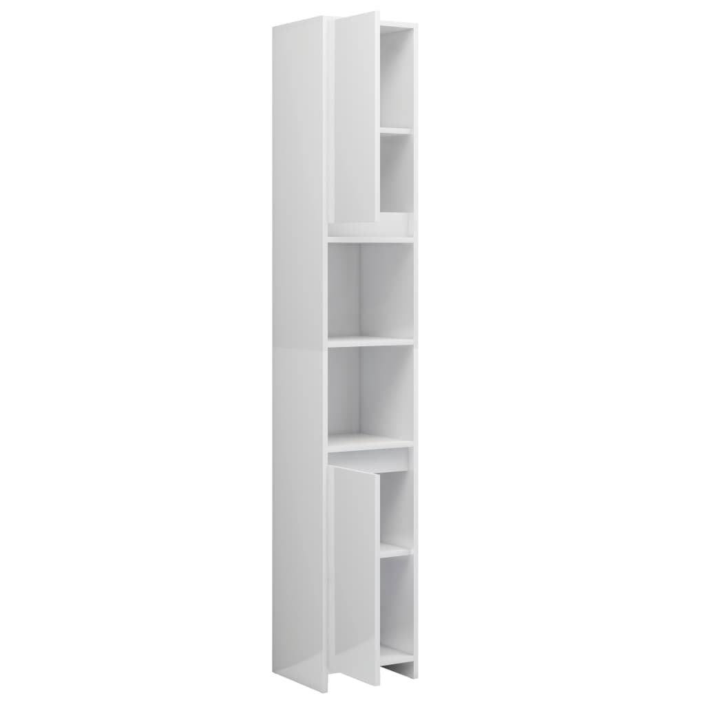 High Gloss White Chipboard Bathroom Cabinet O13338