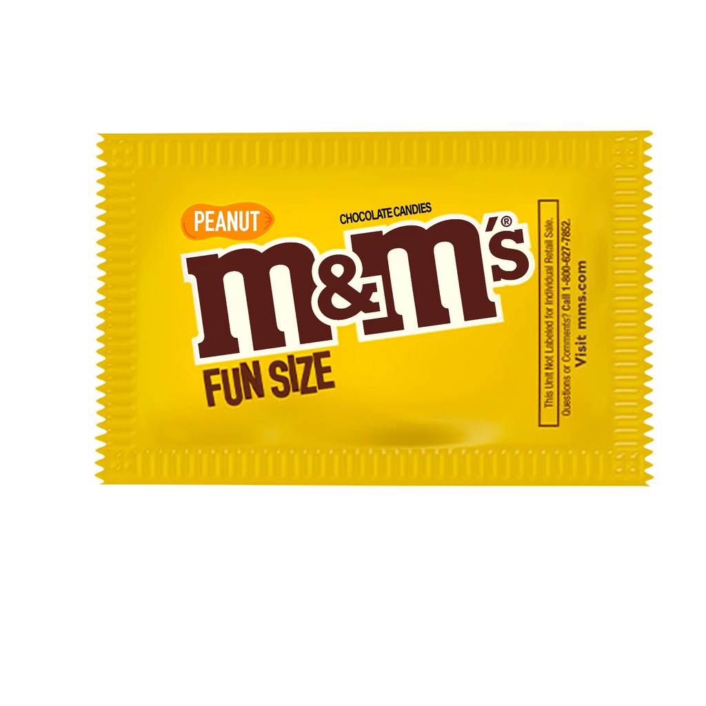 M&M's Peanut Chocolate Candy Fun Size Snacks, 5 LBs Bundle D184