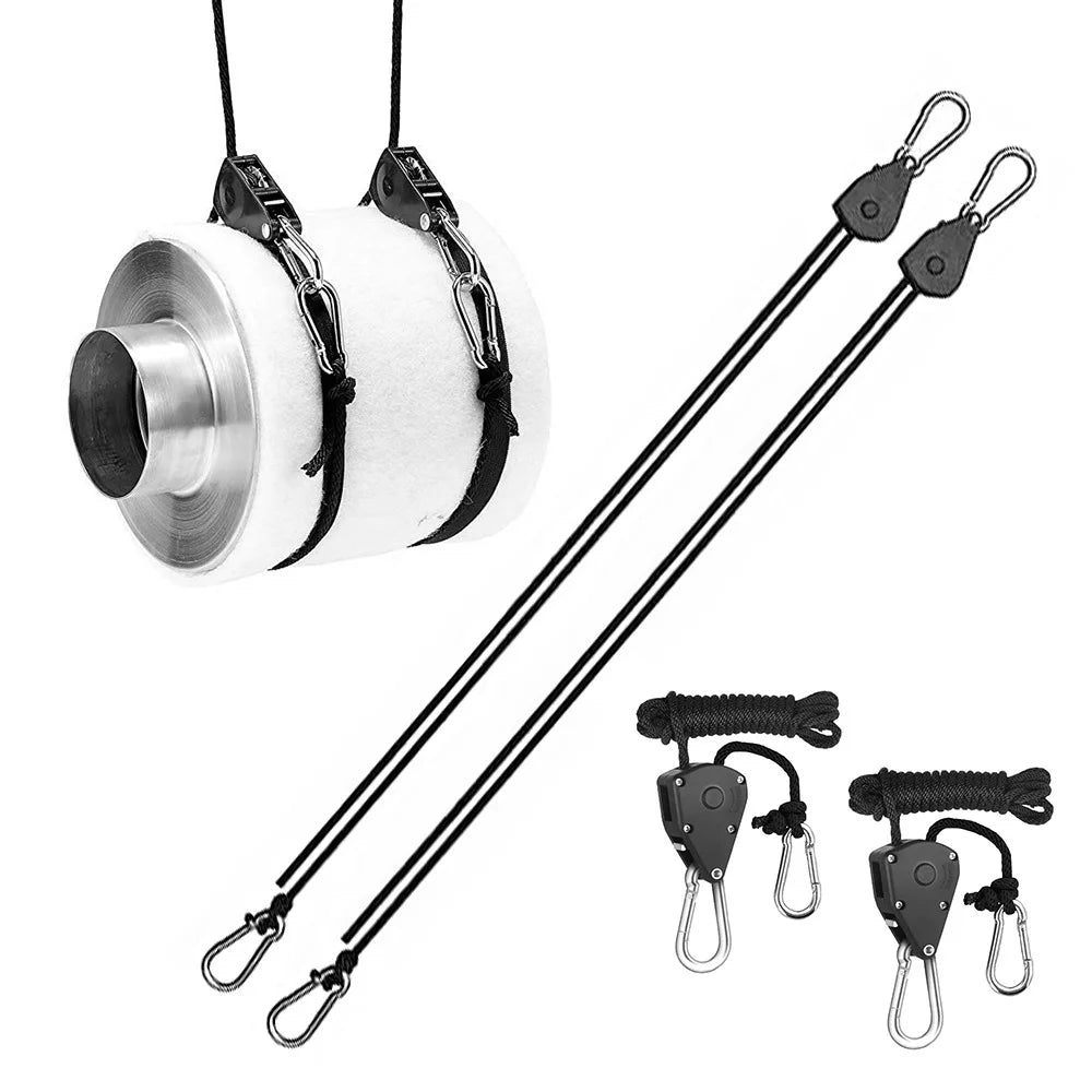 8pcs Heavy Duty Pulley Ratchets Rope Clip Hanger Set P87712