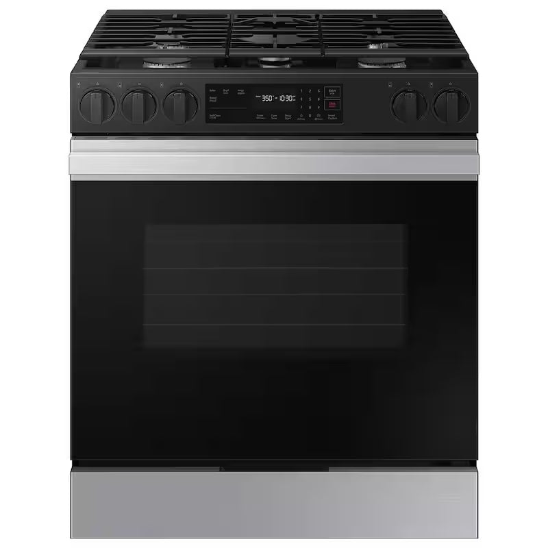 30 in. 6.0 cu. ft. 5 Burner Smart Slide-In Gas Range in Stainless Steel H610574