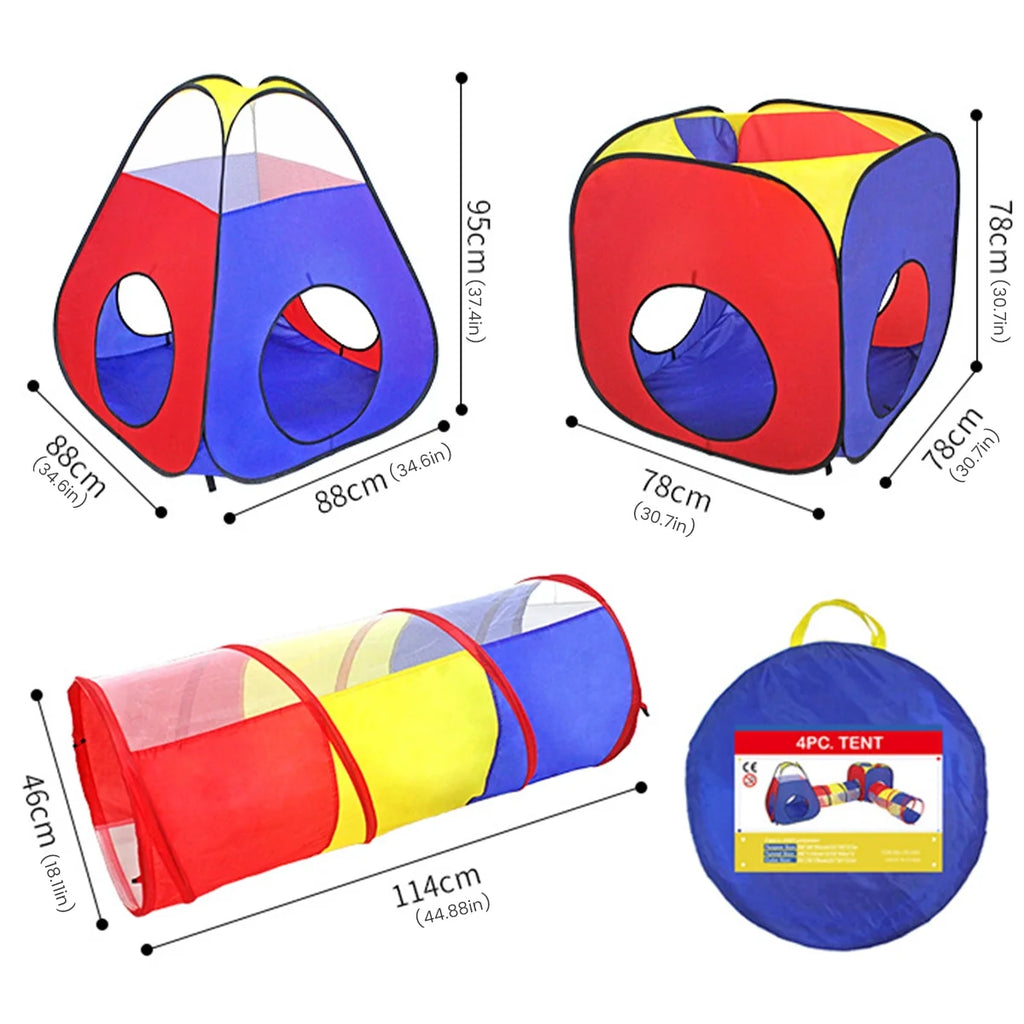 4 in 1 Pop Up Kids Play Tent with Storage Bag K121041