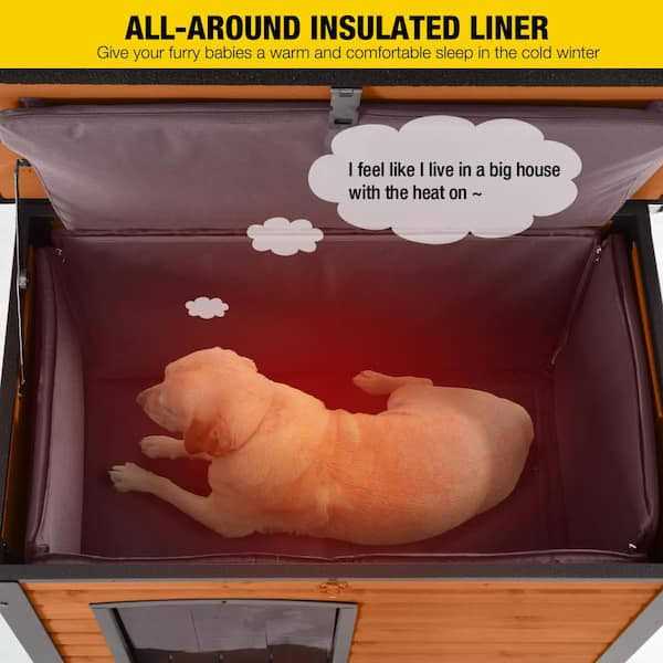 Insulated Outdoor Dog House with Liner D43680