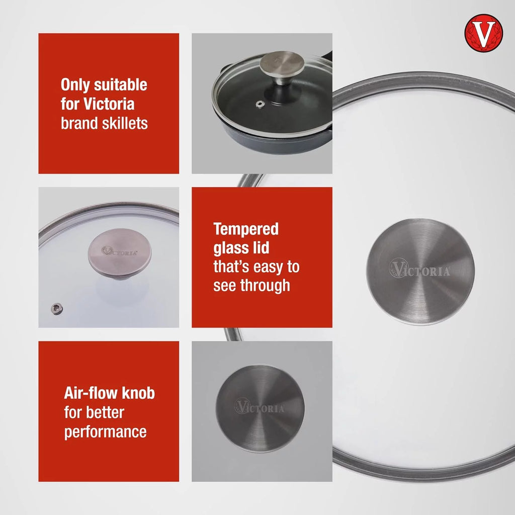 10-Inch Glass Lid for Cast-Iron Skillet or Pan Y864132