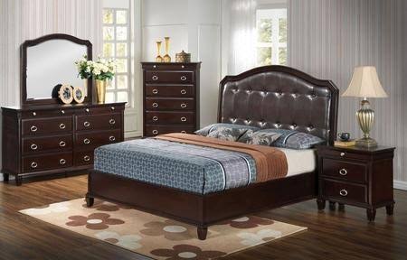 Queen Panel Bed in Cappuccino I116034