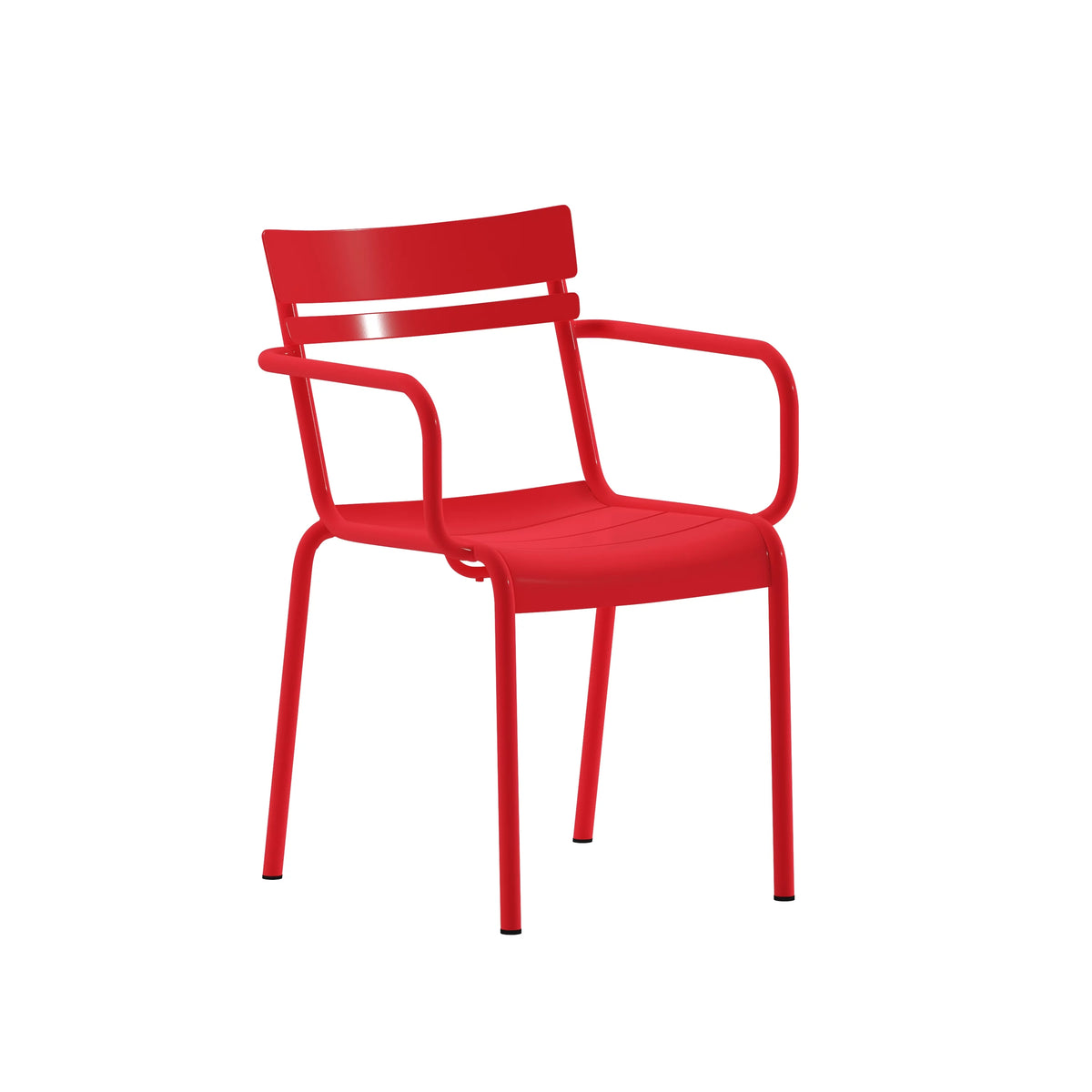 Red Steel Stackable Indoor-Outdoor Chair with Arms S914321