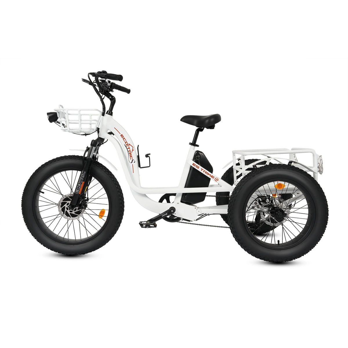 Electric Tricycle Fat Tire 750W 48V White R9242