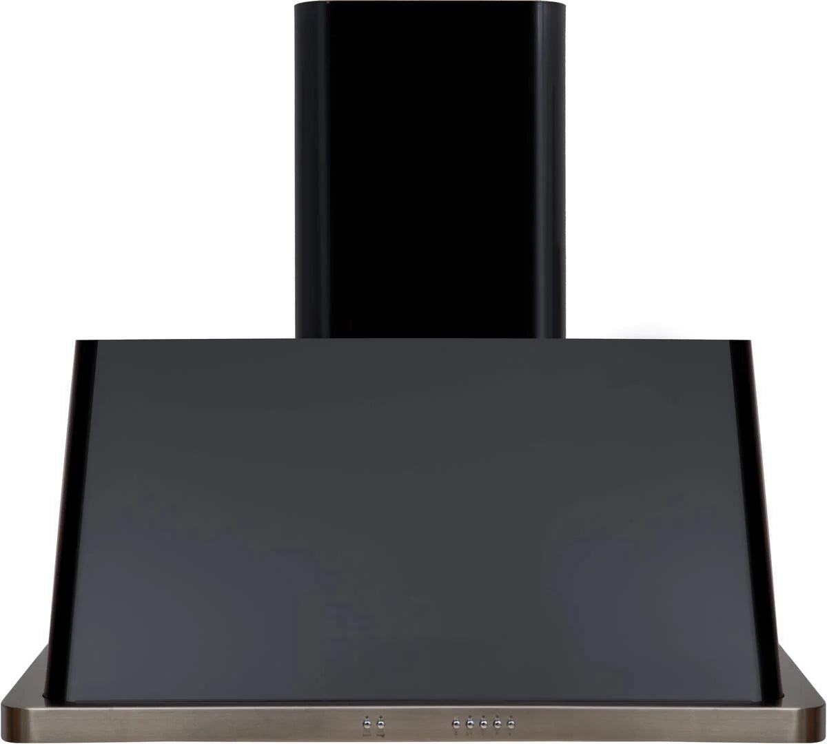 Glossy Black Wall Mount Range Hood with 600 CFM Blower I61918