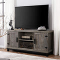 60 Inch Mango Wood TV Stand with 6 Storages H555