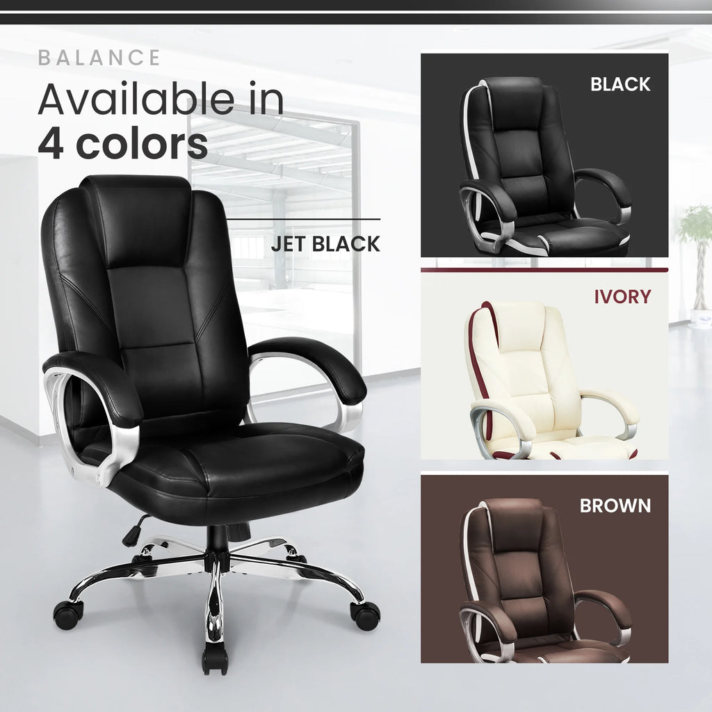 Ergonomic High-Back Leather Office Chair S84683