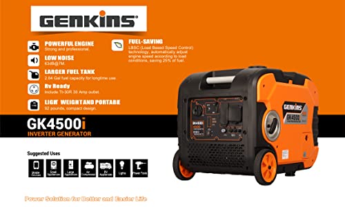 4500 Watt Gas Powered Portable Inverter Generator V794