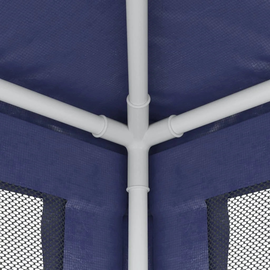 Blue 9.8'x13.1' HDPE Party Tent with 4 Mesh Sidewalls U80430