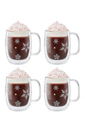 Double Wall Glass Coffee Mug Set B828612