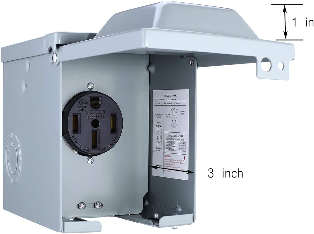 50 Amp 125/250 Volt RV Power Outlet Box K73135