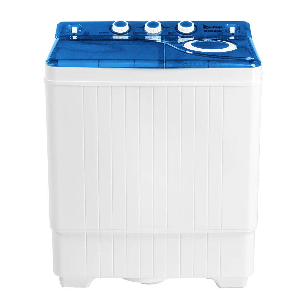 Semi-automatic Twin Tub Washing Machine, 26Lbs, White&Blue B94302