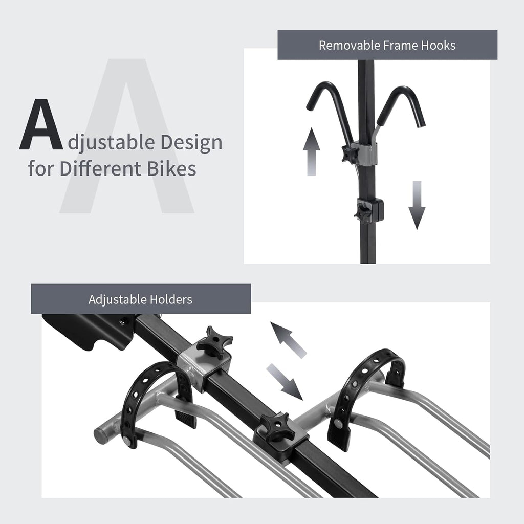 Folding 2-Bike Hitch Mount Bike Rack V153073