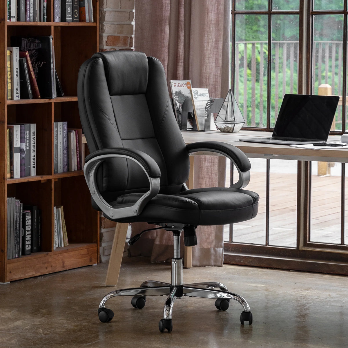 Ergonomic High-Back Leather Office Chair S84683
