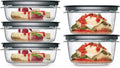 Set of 5 Clear Food Storage Containers Q7378