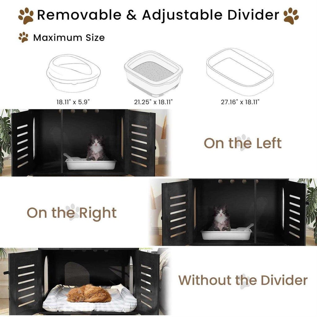 Cat Litter Box Enclosure with Cat Tree L113033