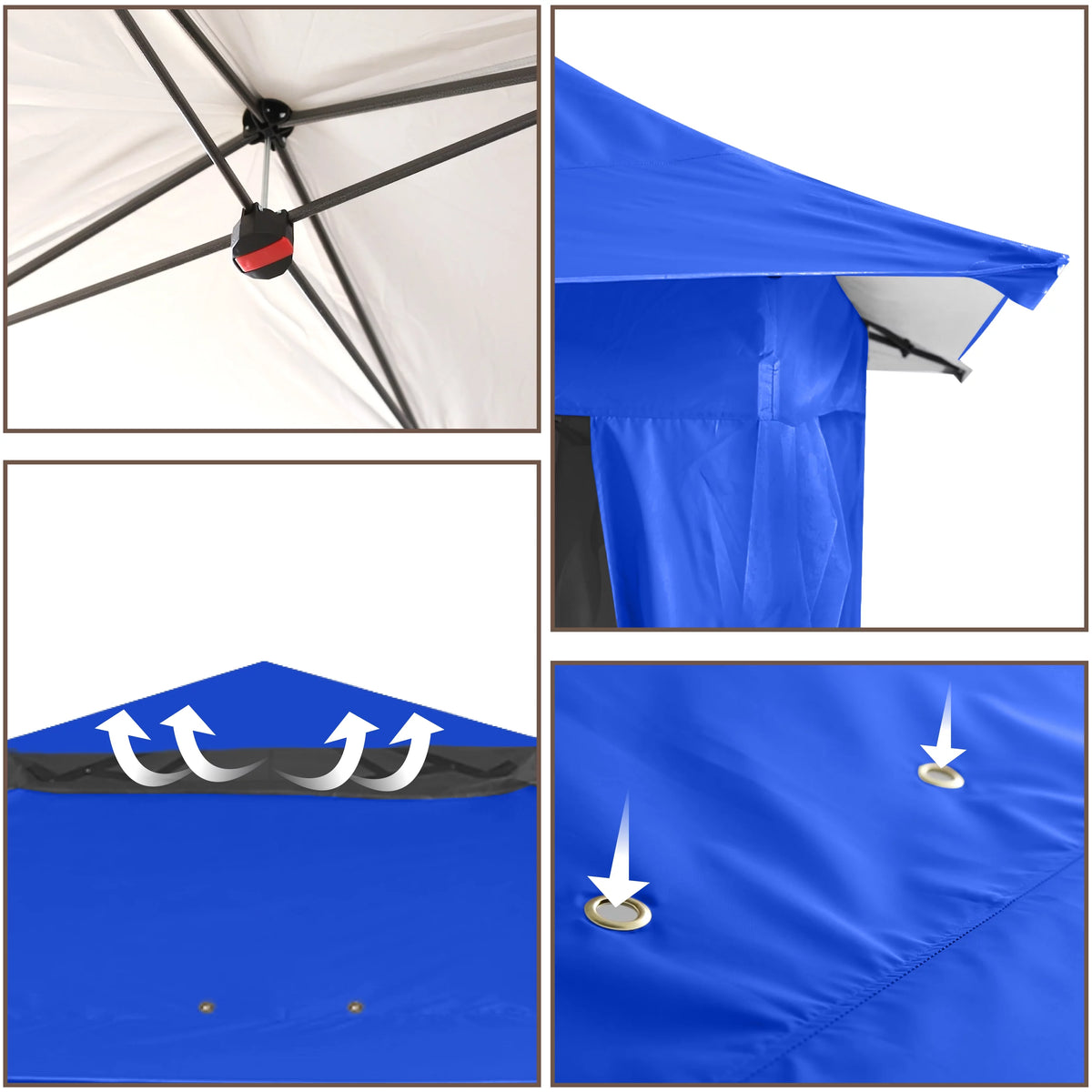 13'x13' Pop up Gazebo Canopy with Mosquito Netting U509