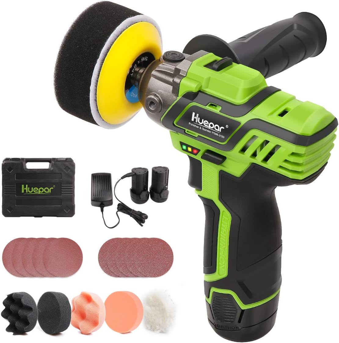 3-inch Cordless Variable Speed Polisher/Sander with 2 Li-ion Batteries F2745