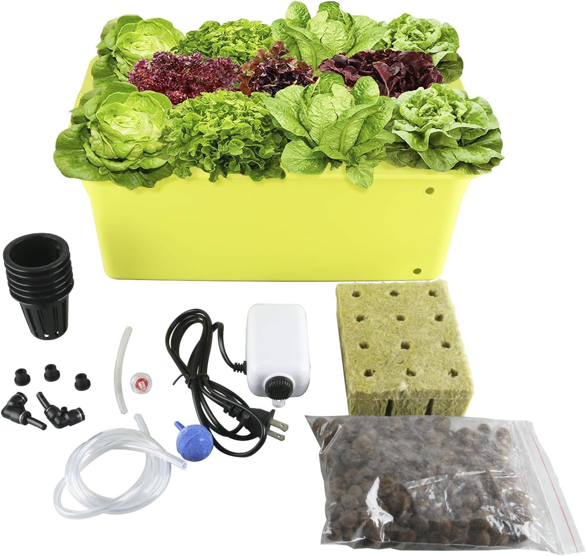 Medium Size 6 Plant Sites Hydroponic System Growing Kit with Air Pump O557