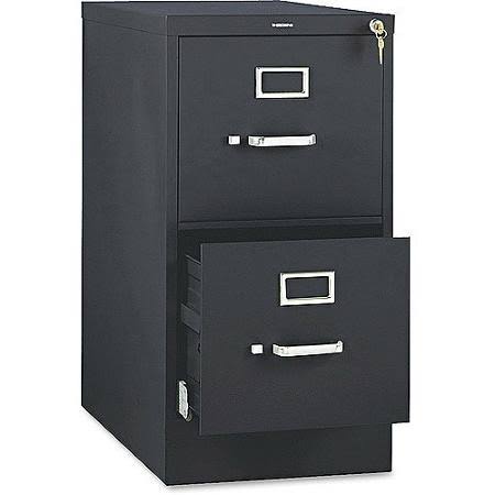 Two-Drawer Letter Filing Cabinet, Black G98650