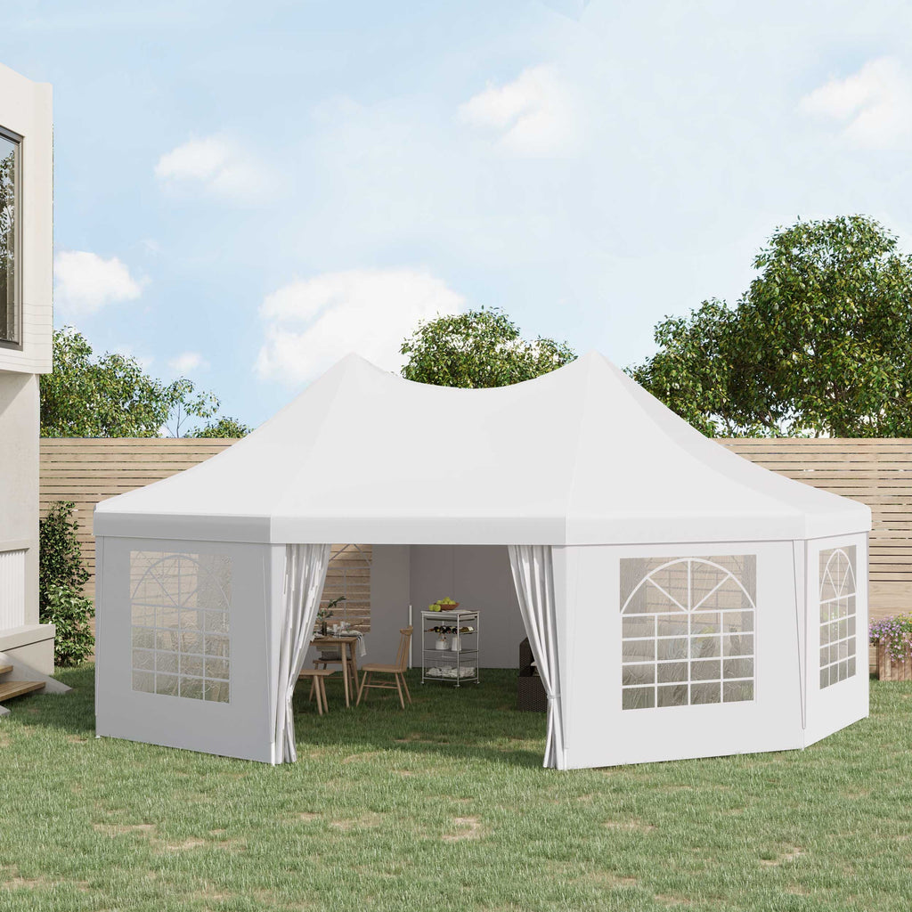 Canopy Party Event Tent with 2 Pull-Back Doors and Windows W56936