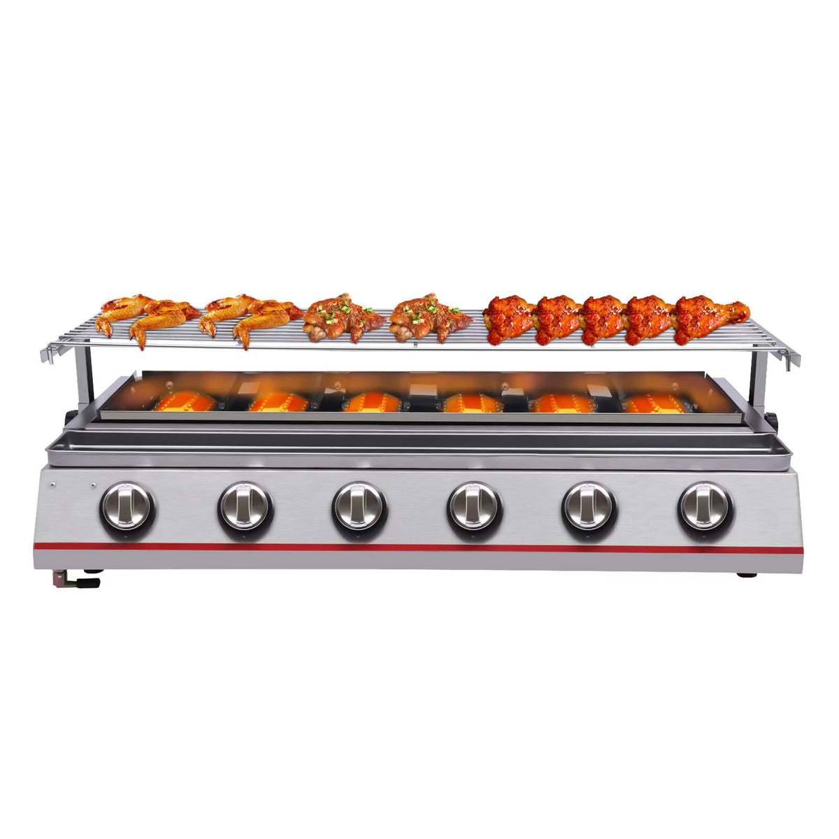 Portable 6 Burner LPG Gas Grill Griddle G4632