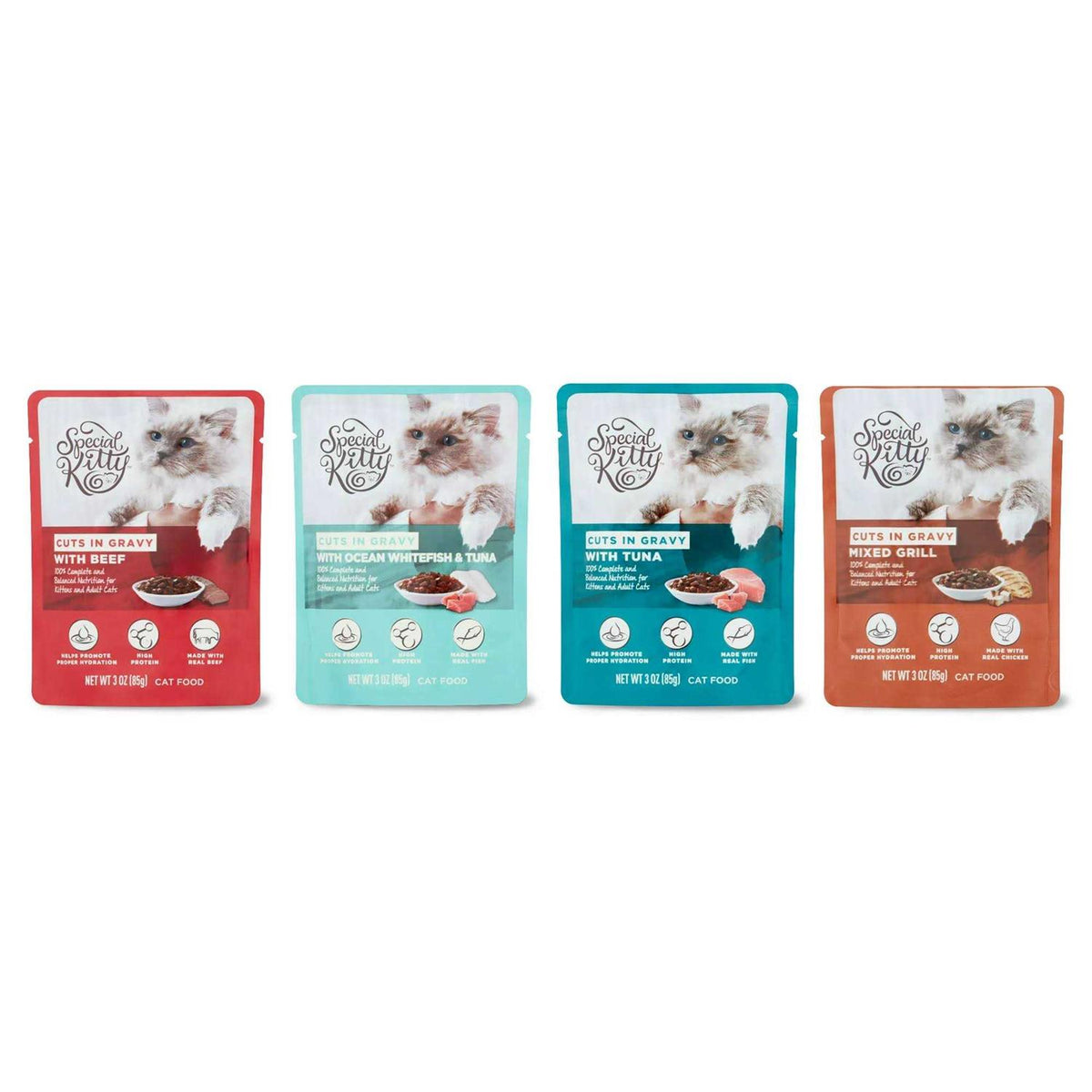 Cuts in Gravy Cat Food 3oz. Pouches P25358