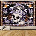 Purple Mushroom Skull Wall Tapestry H8055