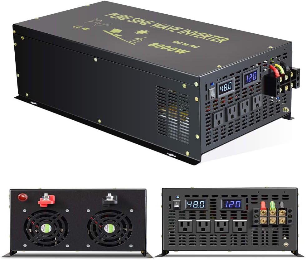 8000 Watt Pure Sine Wave Inverter 48V DC to 120V AC O63050