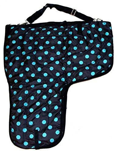 Turquoise Polka Dots 420D Padded Saddle Carrier Bag A55081