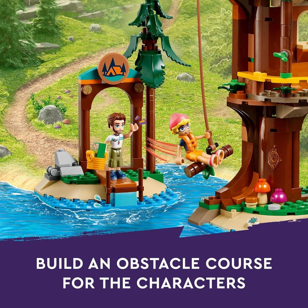 LEGO Friends Adventure Camp Tree House Toy with Doll Accessories, Outdoor Toy Playset for Kids with 5 Mini Dolls and 5 Animal Figures M533010