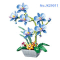 Building Blocks DIY Bricks Flowers Potted Plant Puzzle Butterfly Orchid Home Decor C558911