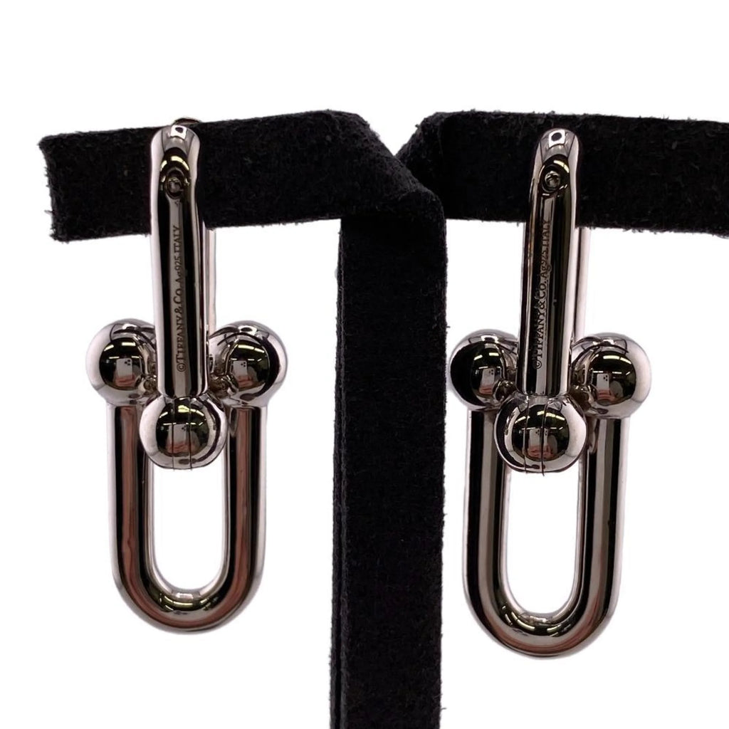 Tiffany Hardware Large Link Earrings Silver Q130