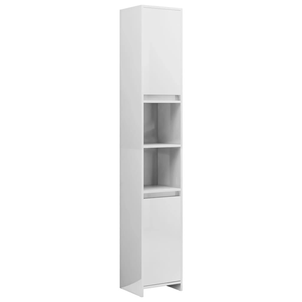 High Gloss White Chipboard Bathroom Cabinet O13338