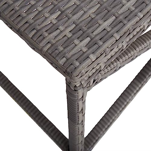 47.2" Poly Rattan Brown Patio Bench C901067