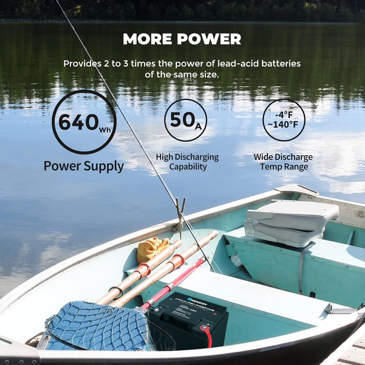 12 Volt 50Ah Lithium-Iron Phosphate Battery V4196
