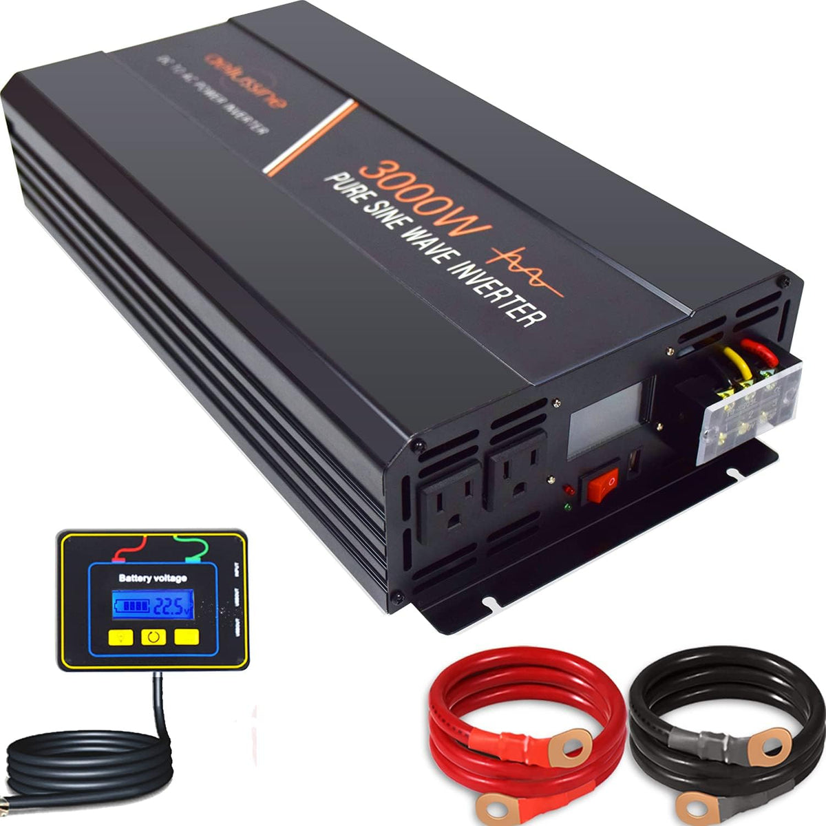 2000 Watt Pure Sine Wave Inverter 12v dc to ac 120v with LCD Display J5795