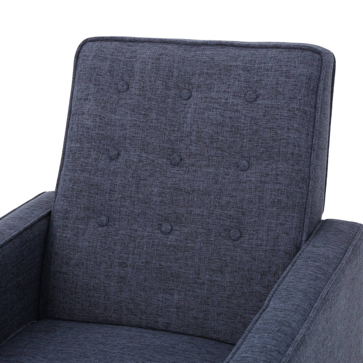 Dark Blue Fabric Button Tufted Recliner Z380
