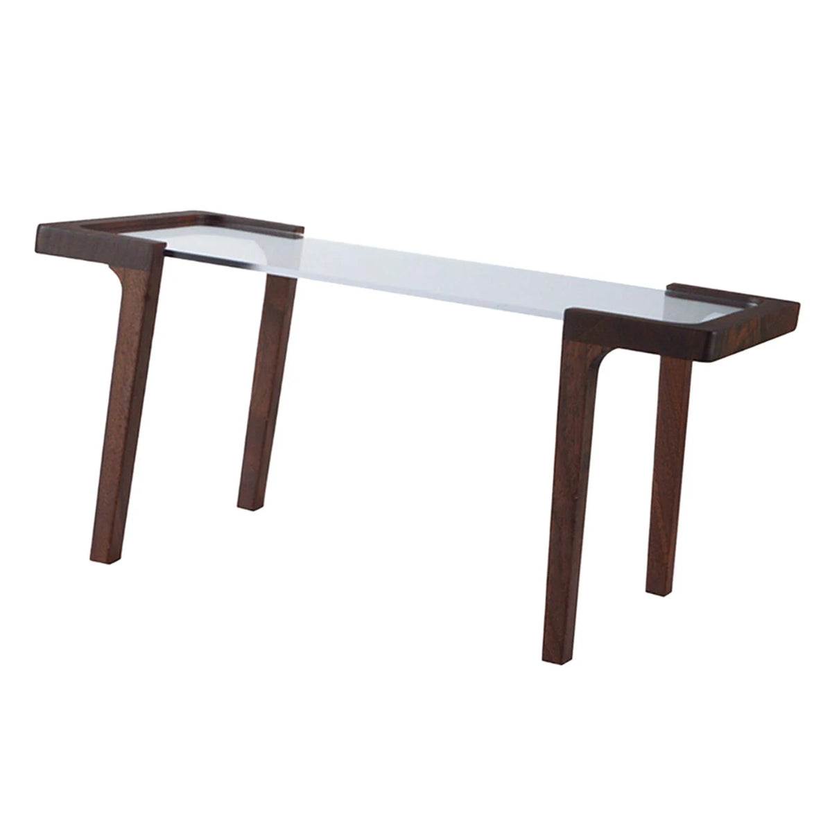Walnut Acrylic Tabletop Dollhouse Furniture Table, 25cmx12.6cmx11.7cm R778