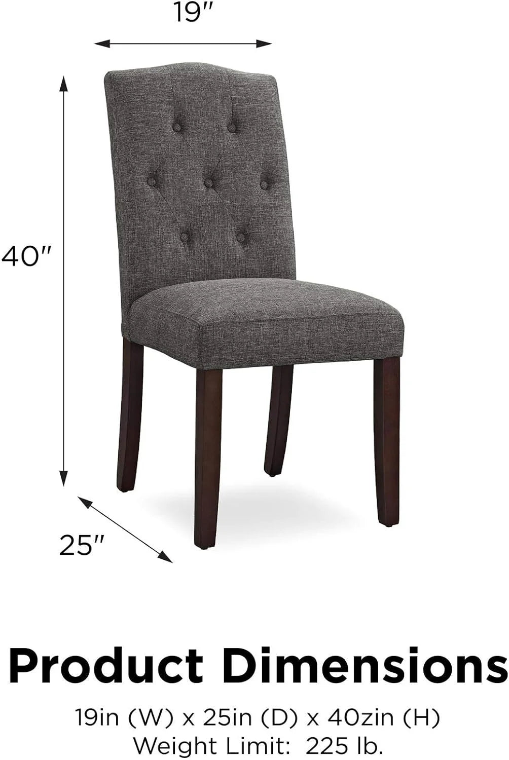 Gray Upholstered Dining Chair H5963