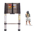 10.5ft Stainless Steel Telescoping Ladder 330lbs V923
