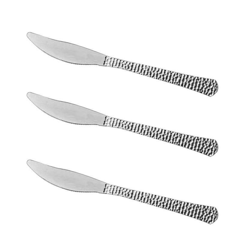 Metallic Silver Hammered Disposable Plastic Knives 1000ct P847353