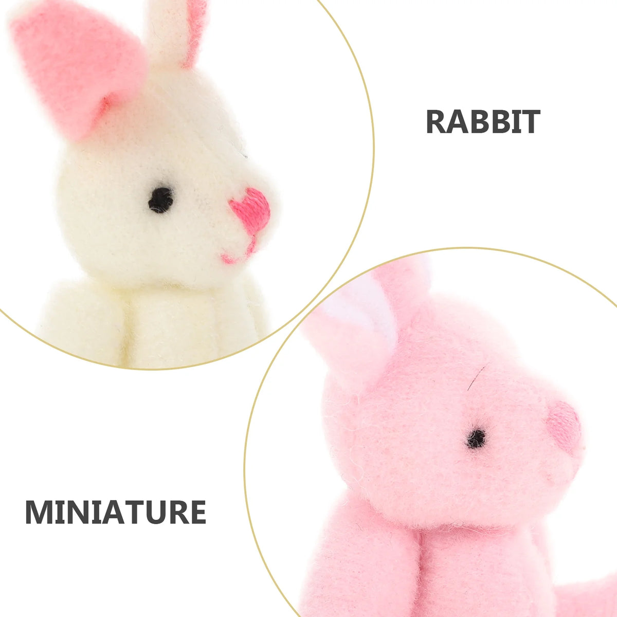 15 Pcs Mini Plush Toy Bunny Stuffed Animal D569