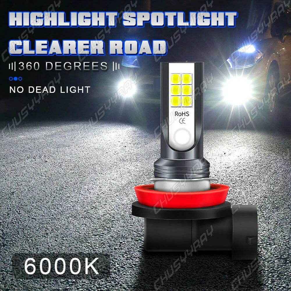 6x LED Headlights Hi/Low Beam Fog Light Bulbs 6000K U4497